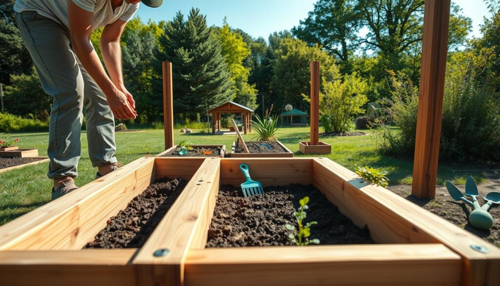 Raised garden bed assembly