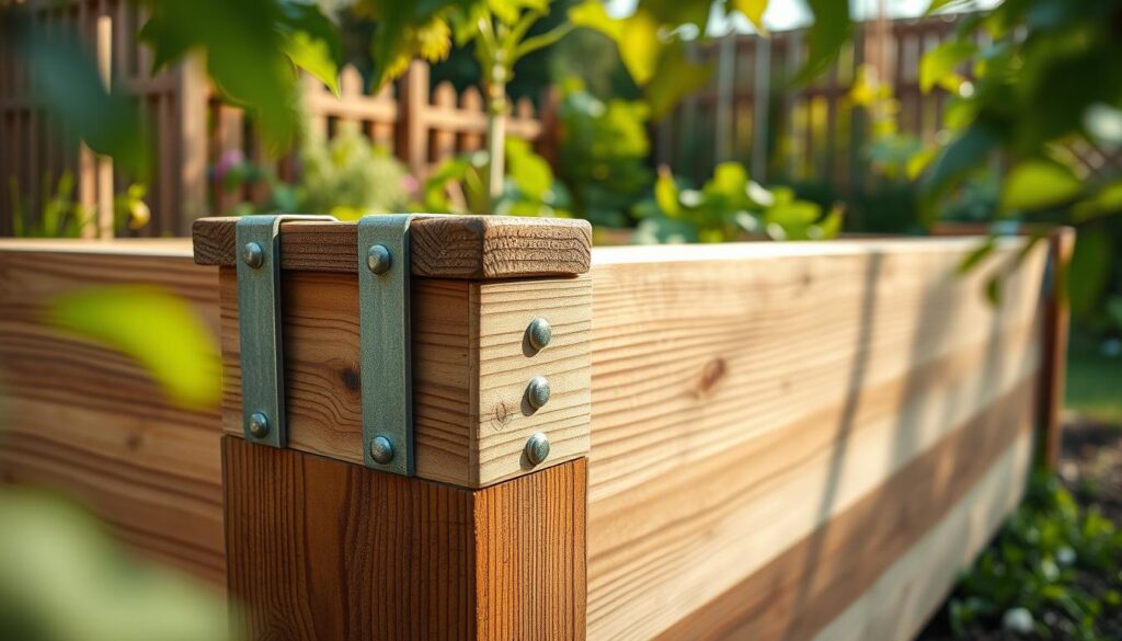 Securing the structure of a raised bed