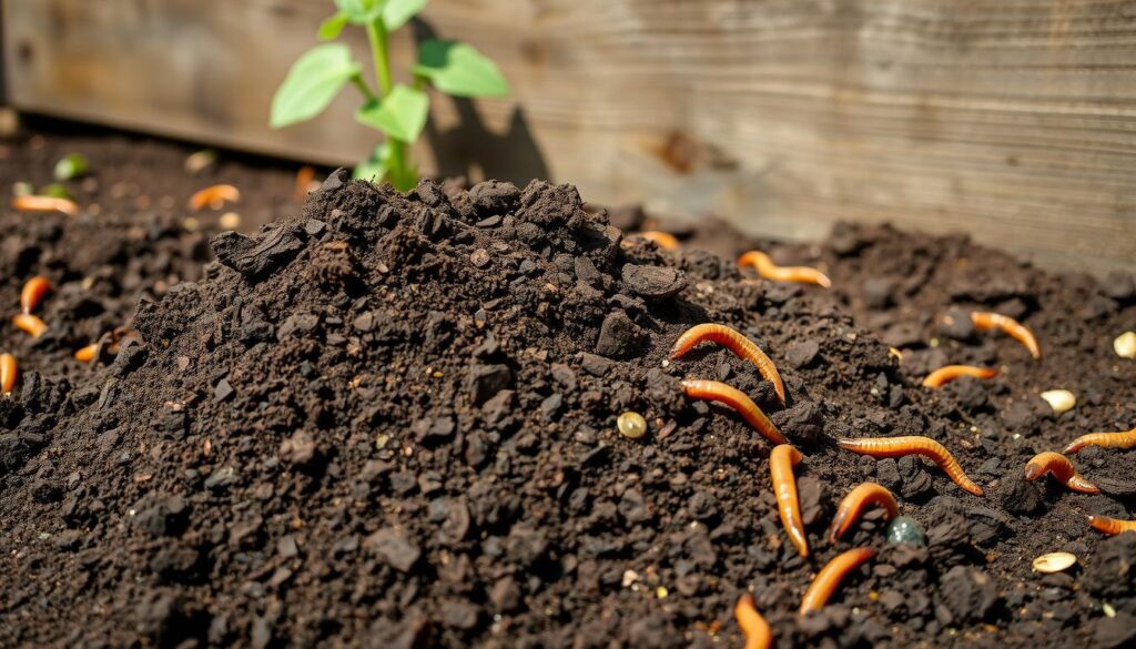 Soil and compost mix for garden bed